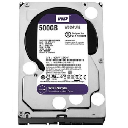 هارد دیسک بنفش 500 گیگ WD Purple گرید A شرکتی